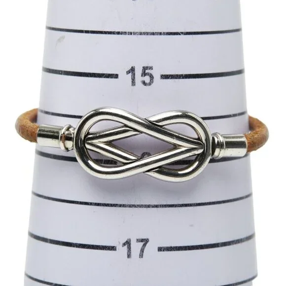 Hermes Atame Silver Brown Metal Leather - Picture 5 of 6